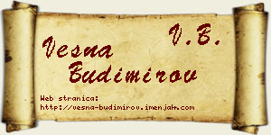 Vesna Budimirov vizit kartica